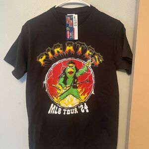 Pittsburgh Pirates MLB Tour '24 Black Graphic T-Shirt